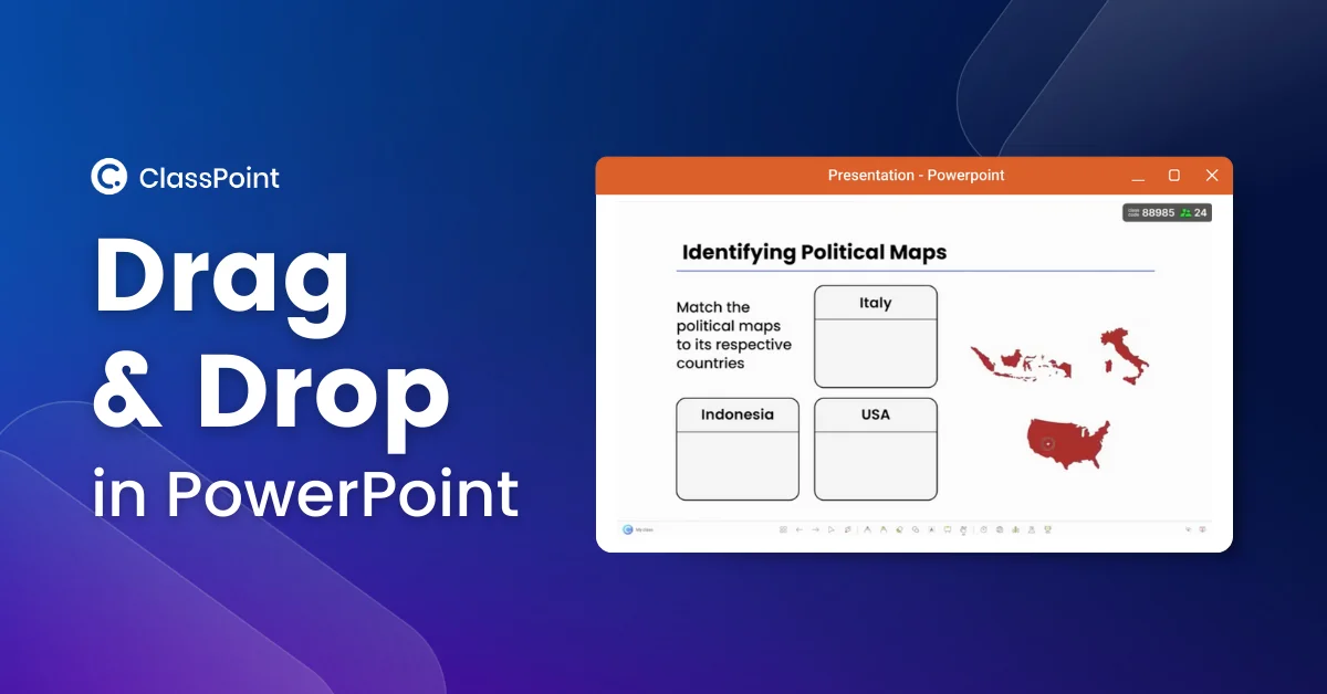 drag and drop in powerpoint in presentation mode